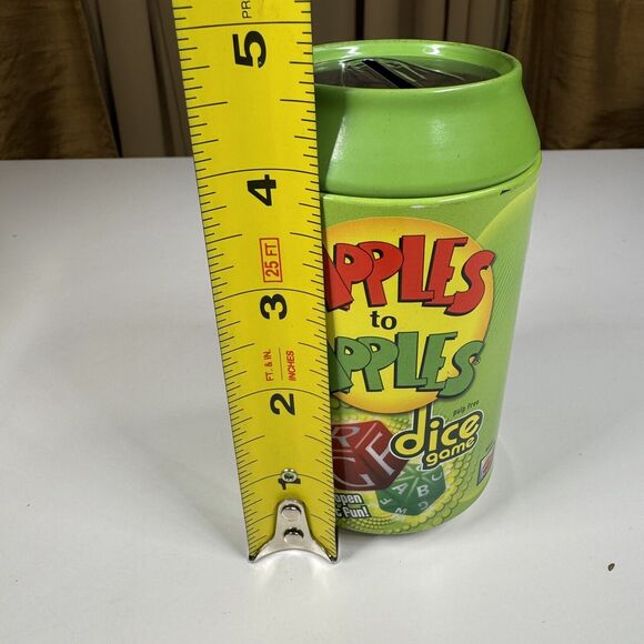 2011 Mattel Apples To Apples Dice Game In A Can Complete Game Travel Ready RARE! - Picture 6 of 7
